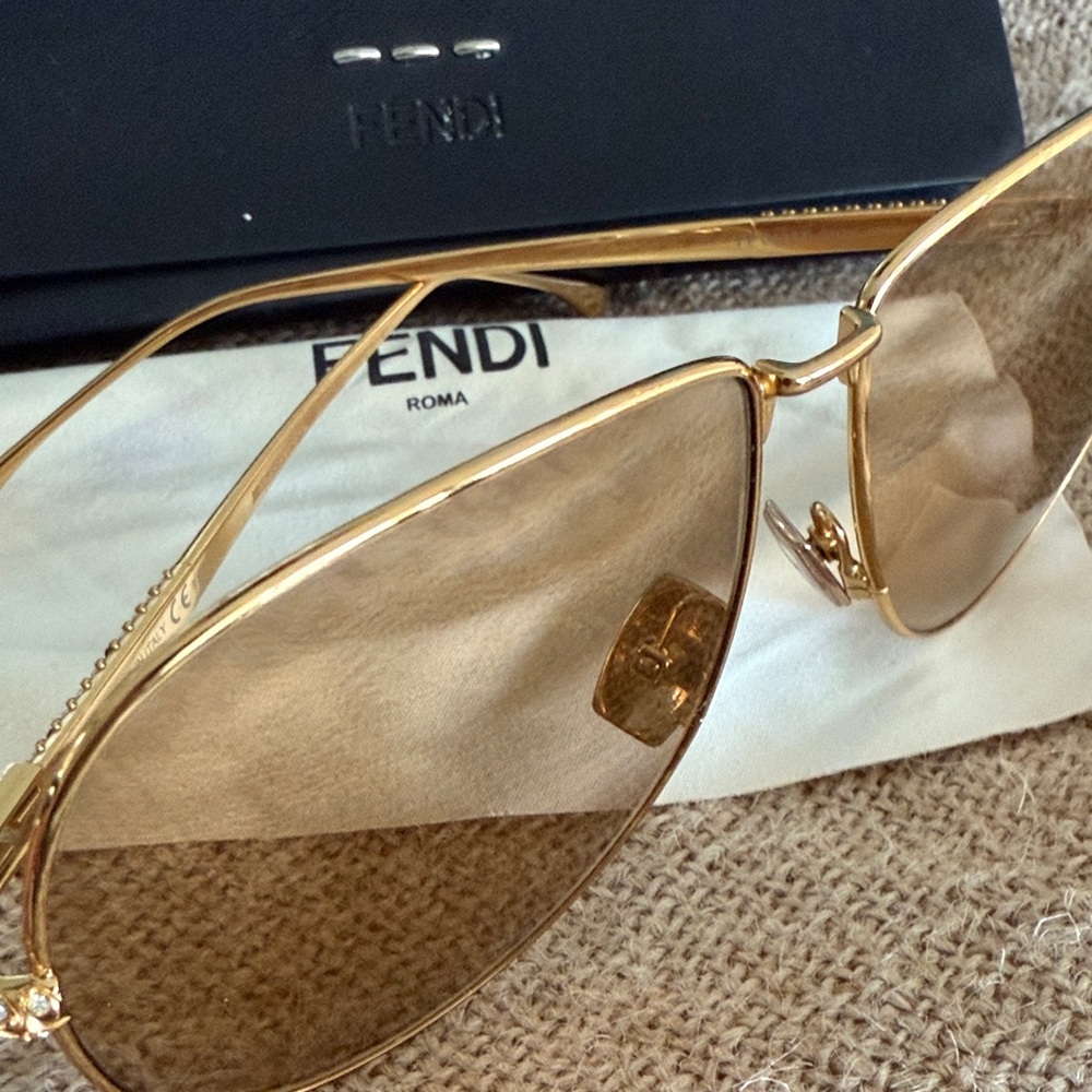 Fendi Women's Sunglasses in Gold
